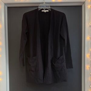 LOFT Elegant Black Open Cardigan